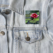 VS, staat Washington, Seattle. Waterlelie en Vierkante Button 5,1 Cm (In situ)