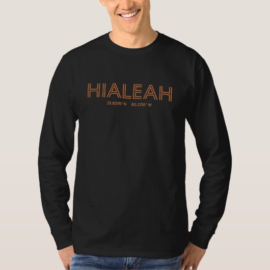 VS Stad Coördinaten - US Hialeah T-shirt (Voorkant)