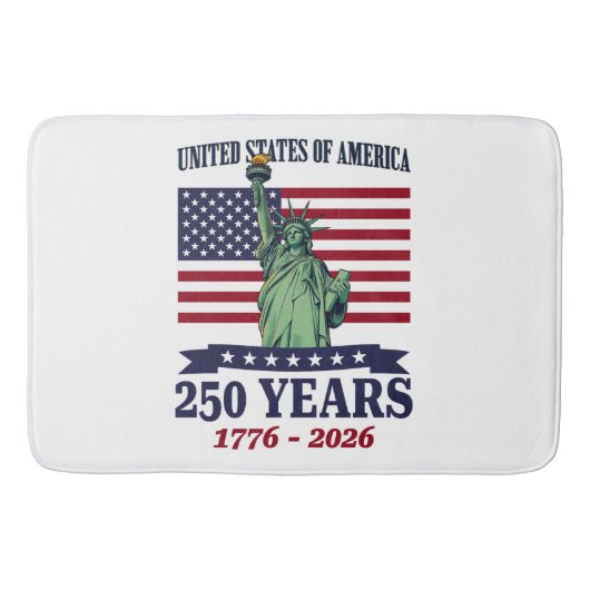 VS Standbeeld van de Vrijheid 250 Jaar 1776-2026 Badmat (Voorkant)