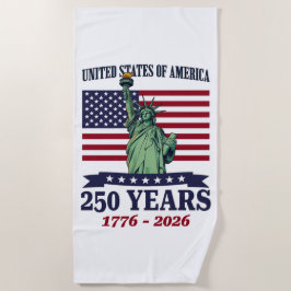 VS Standbeeld van de Vrijheid 250 jaar 1776-2026 Strandlaken