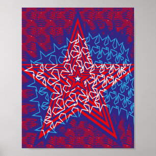 VS STARS FLAG BY MASANSER PIXELAT POSTER