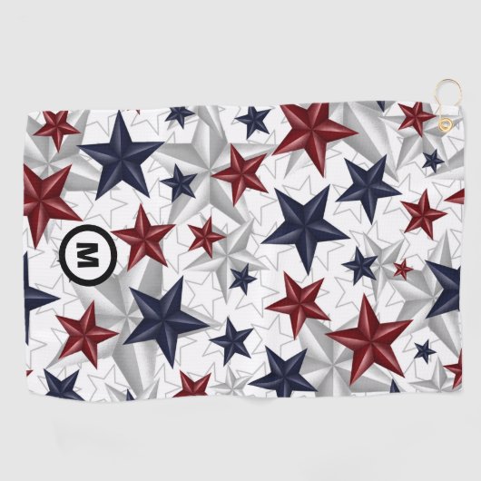 VS Stars Patriotic Initiaal Golfhanddoek (Horizontaal)