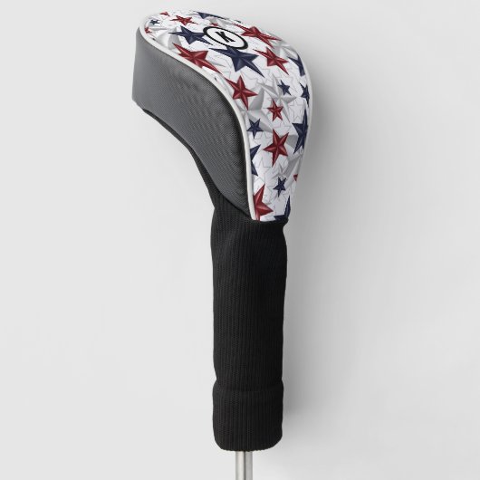 VS Stars Patriotic Initiaal Golfheadcover (Schuin)