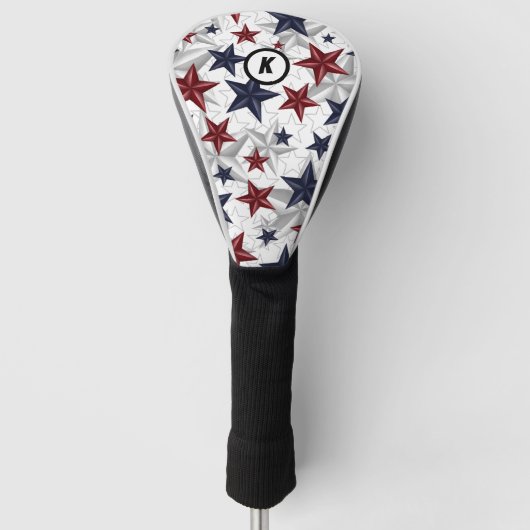 VS Stars Patriotic Initiaal Golfheadcover (Voorkant)