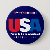 VS Stars Red White Blue Patriotic Button Pins (Voorkant)