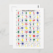 VS-staten en hoofdsteden kleurrijk Briefkaart (Voorkant / Achterkant)