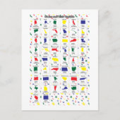 VS-staten en hoofdsteden kleurrijk Briefkaart (Voorkant)