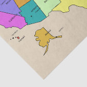 VS-staten plakpapier Tissuepapier (Detail)