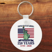 VS Statue of Liberty 250 jaar 1776-2026 Sleutelhanger (Achterkant)