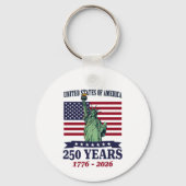 VS Statue of Liberty 250 jaar 1776-2026 Sleutelhanger (Achterkant)