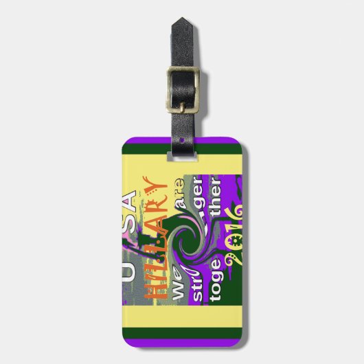  VS sterker samen Abstracte kunst Print Bagagelabel (Voorkant verticaal)