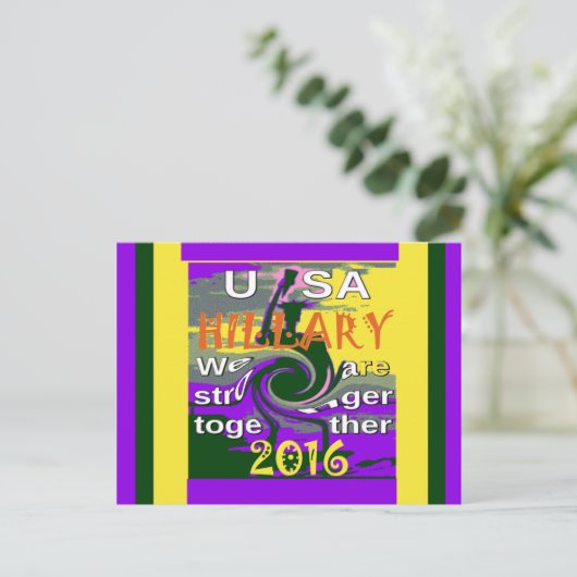 VS sterker samen Abstracte kunst Print Briefkaart (Staand voorkant)