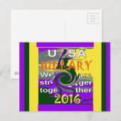  VS sterker samen Abstracte kunst Print Briefkaart (Voorkant / Achterkant)