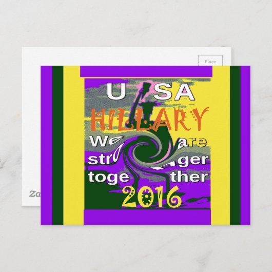 VS sterker samen Abstracte kunst Print Briefkaart (Voorkant / Achterkant)