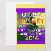 VS sterker samen Abstracte kunst Print Briefpapier (Voorkant / Achterkant)