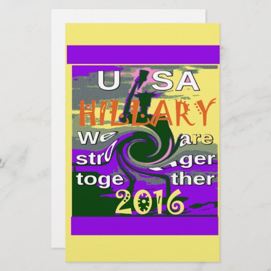  VS sterker samen Abstracte kunst Print Briefpapier (Voorkant / Achterkant)