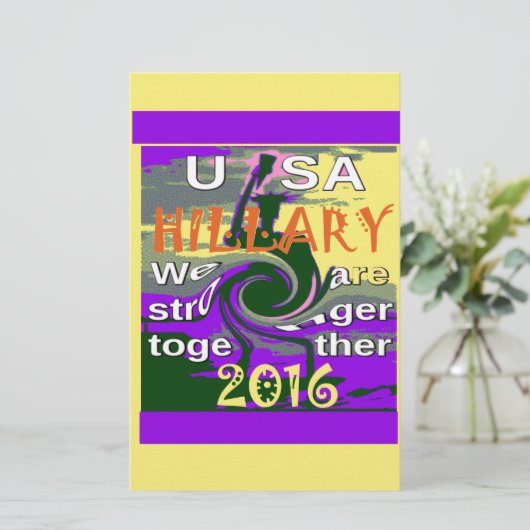 VS sterker samen Abstracte kunst Print Briefpapier (Staand voorkant)