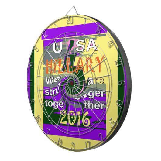 VS sterker samen Abstracte kunst Print Dartbord (Voorkant Rechts)