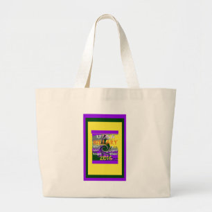  VS sterker samen Abstracte kunst Print Grote Tote Bag
