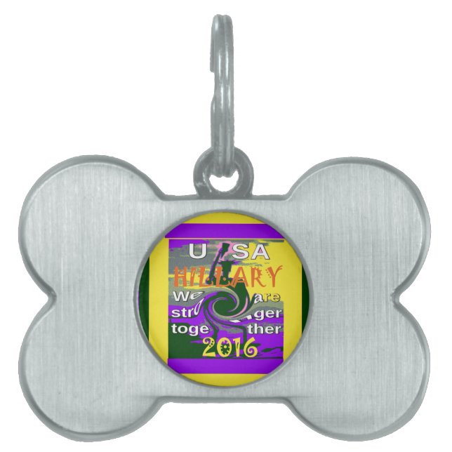  VS sterker samen Abstracte kunst Print Huisdieren Naamplaatje (voorkant)