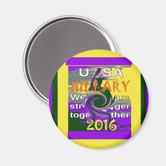  VS sterker samen Abstracte kunst Print Magneet (Voorkant / Achterkant)