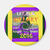  VS sterker samen Abstracte kunst Print Magneet (Voorkant)