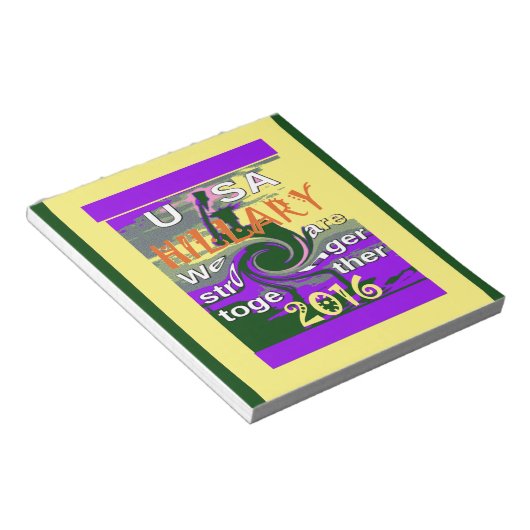 VS sterker samen Abstracte kunst Print Notitieblok (Schuin)