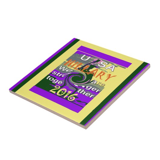 VS sterker samen Abstracte kunst Print Tegeltje (Zijkant)