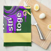 VS sterker samen Abstracte kunst Print Theedoek (Quarter Fold)