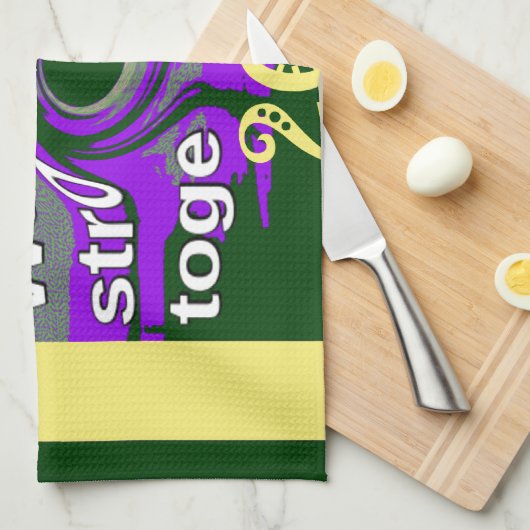  VS sterker samen Abstracte kunst Print Theedoek (Quarter Fold)