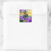  VS sterker samen Abstracte kunst Print Vierkante Sticker (Tas)