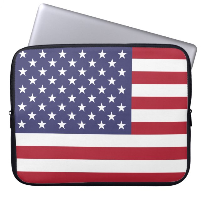 VS Sterren en Strepen Laptop Sleeve (Voorkant)