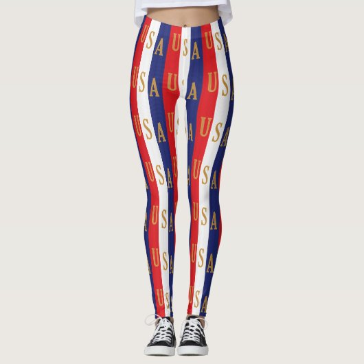 VS Streep Decor Leggings (Voorkant)
