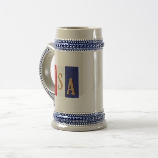 VS streepjes decor Bierpul (Voorkant links)