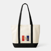 VS streepjes decor Tote Bag (Achterkant)