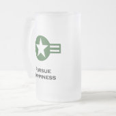 VS streven geluk groen na Matglas Bierpul (Voorkant links)