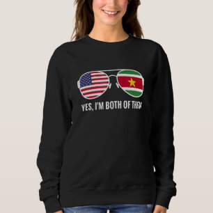 VS Surinaamse vlag zonnebril Surinaamse Amerikanen Trui