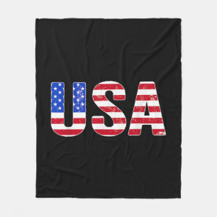 VS T-shirt Patriotische Amerikaanse Vlag Mannen Vr Fleece Deken