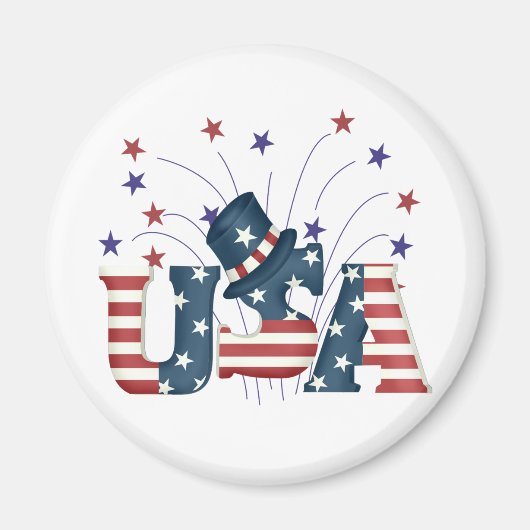 VS T-shirts met sterren en T-shirts met Stripes Magneet (Voorkant)