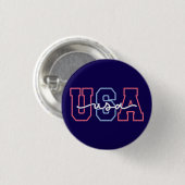 VS Tekst 4 juli ontwerp-62118 Ronde Button 3,2 Cm (Voorkant /achterkant)