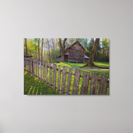 VS, Tennessee, Cabin in Cades Cove Canvas Afdruk (Voorkant)