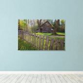 VS, Tennessee, Cabin in Cades Cove Canvas Afdruk (Insitu (Houten vloer))