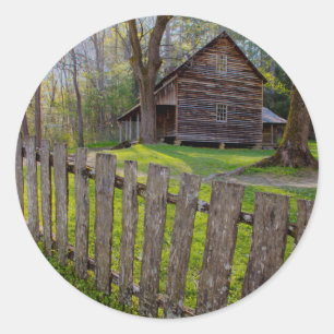 VS, Tennessee, Cabin in Cades Cove Ronde Sticker
