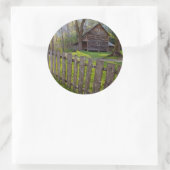 VS, Tennessee, Cabin in Cades Cove Ronde Sticker (Tas)