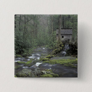 VS, Tennessee, Great Smoky Mountains National 3 Vierkante Button 5,1 Cm