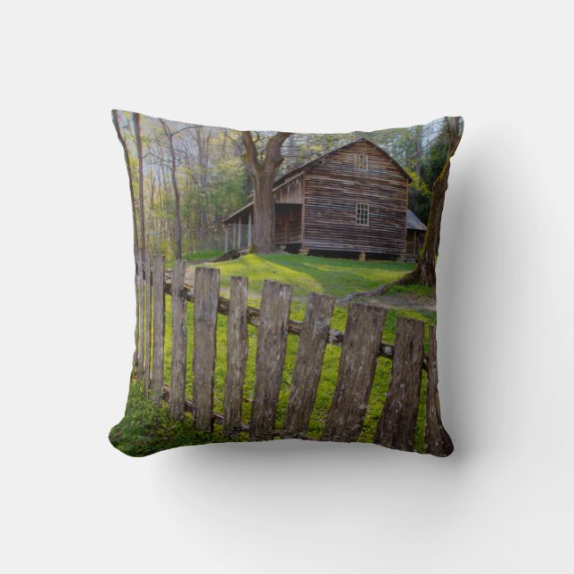 VS, Tennessee, Hut in Cades Cove Kussen (Voorkant)