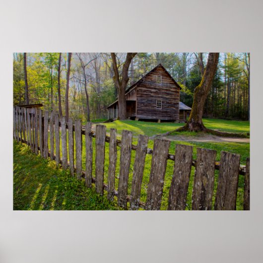 VS, Tennessee, Hut in Cades Cove Poster (Voorkant)