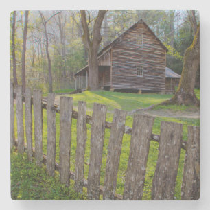 VS, Tennessee, Hut in Cades Cove Stenen Onderzetter