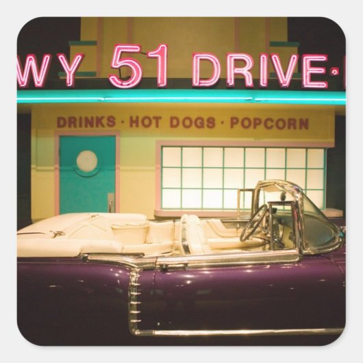 VS, Tennessee, Memphis: Elvis Presley Vierkante Sticker (Voorkant)