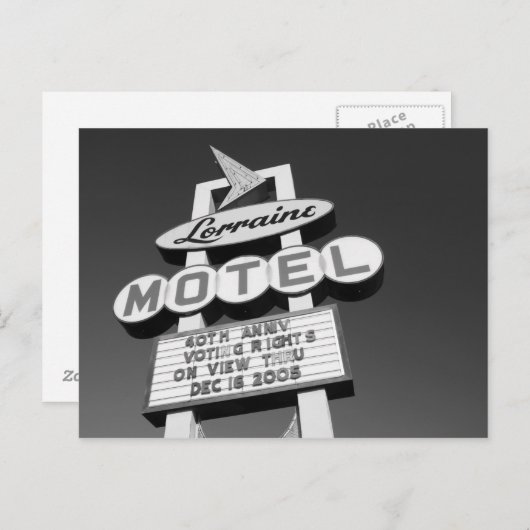 VS, Tennessee, Memphis, nationale burgerrechten Briefkaart (Voorkant / Achterkant)